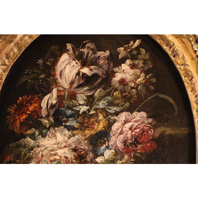 Workshop of Margherita Caffi, Still Lifes of Flowers, 1700, Oil on Canvases, Set of 2 For Sale - Image 7 of 16