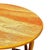 Yellow 1950s Restored Mid-Century Five-Pole Rattan & Mahogany Coffee Table W/ Tri-Corner Base For Sale - Image 8 of 10