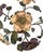 Mid 20th Century Vintage Italian Hand Painted Potted Tole Violets Floral Arrangement / Flower Sculpture / Object, in Purple & Peach Pink For Sale - Image 5 of 9