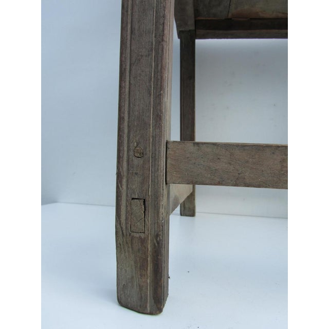 18th Rustic Primitive Country Farmhouse Wabi Sabi Folk Art Armchair, Northern Europe For Sale - Image 4 of 14