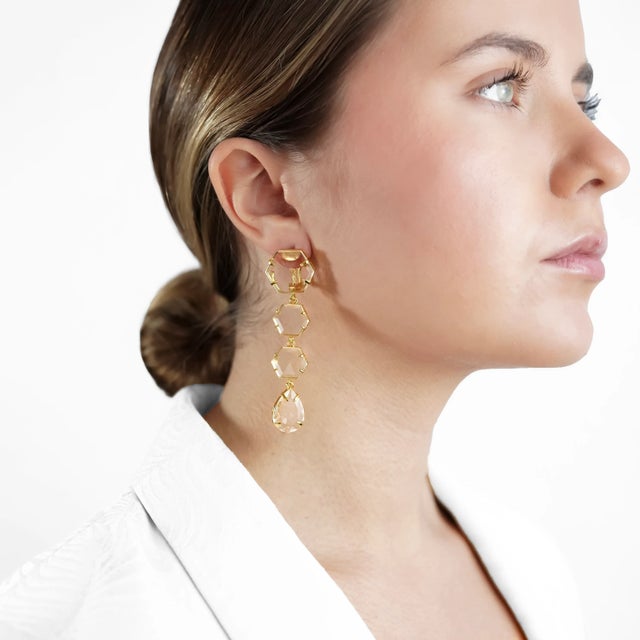 Contemporary Kerry Earrings, Purple, Pierced For Sale - Image 3 of 4