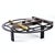 Marcel Breuer Kaizo Oto Gold Black and Steel Art Deco Inspired Round Glass Top Coffee Table For Sale - Image 4 of 9