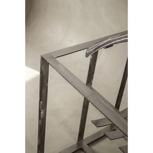 Contemporary Diaframma Geometrical Armchair in Stainless Steel by Metalmorphosis Studio For Sale - Image 3 of 10