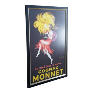 Vintage Leonetto Cappiello Cognac Monnet Art Deco Advertising Poster 52" For Sale