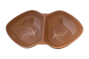 Mid-Century Modern Winfield California Pottery Porcelain Divided Serving Bowl