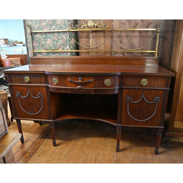 Adams Mahogany Buffet Server, 1880s For Sale - Image 11 of 11