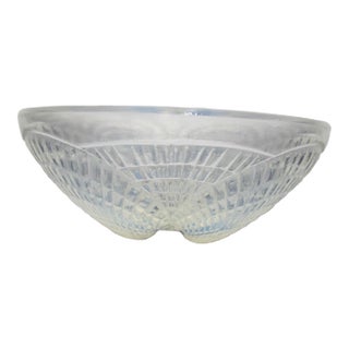 Rene Lalique France Coquilles Shell Opalescent Art Deco Glass 5 1/4" Bowl For Sale