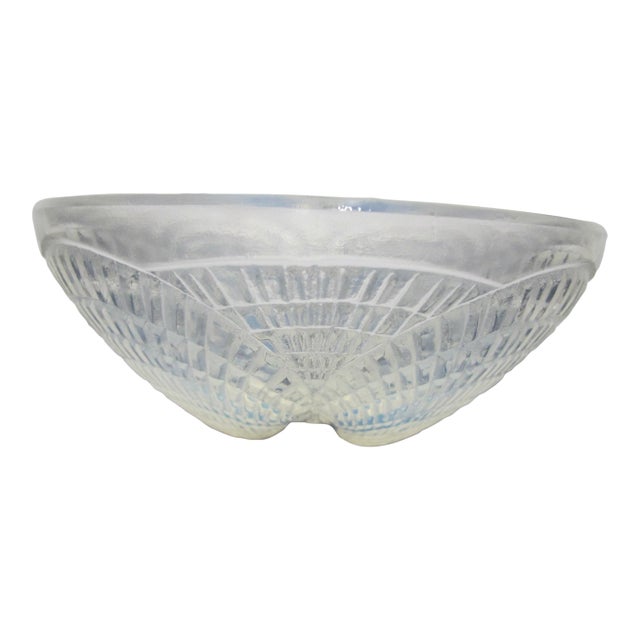 Rene Lalique France Coquilles Shell Opalescent Art Deco Glass 5 1/4" Bowl For Sale