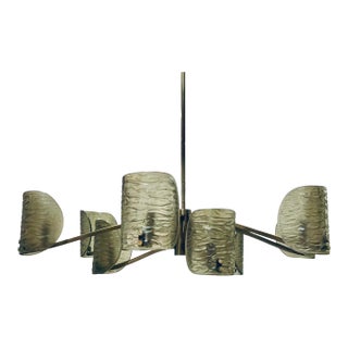 Arteriors Modern Textured Smoked Glass Natasha Chandelier For Sale