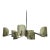 Arteriors Modern Textured Smoked Glass Natasha Chandelier For Sale