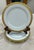 Beautiful salad/dessert plates with 24k gold rim.