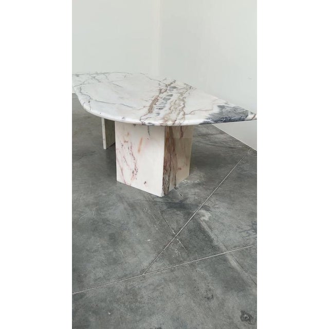 Large Italian Postmodern Sculptural Marble Coffee Table For Sale - Image 13 of 14