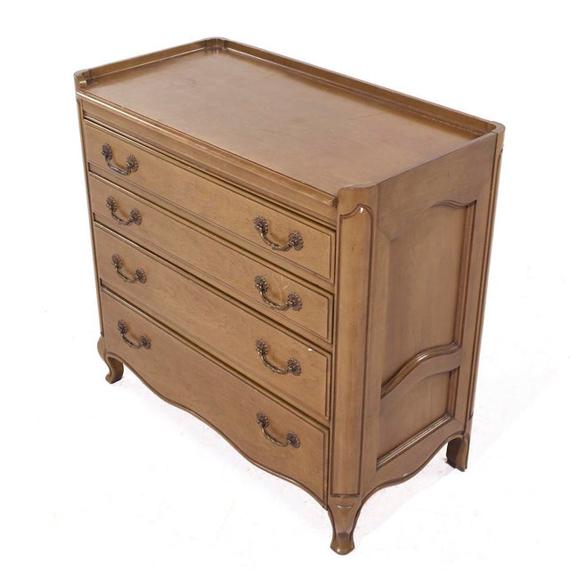 Tomlinson Louis XV French Provincial Walnut and Brass Dresser For Sale - Image 9 of 10