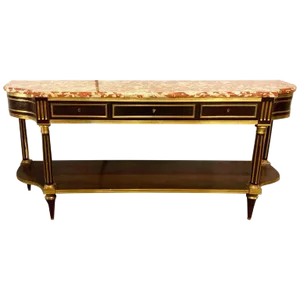 19th Century Palatial Russian Neoclassical Marble Top Console Table or Sideboard