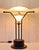 Vintage Table Lamp with Green Metal Base and Frosted Glass Shade, 1990s For Sale - Image 9 of 9