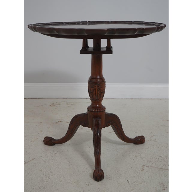 Age C.1990 Details Number 29 Finish Mahogany Piecrust Gallery Top Scalloped Edge Top Fine Carved Details High Quality...