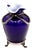 Blue Porcelain Pot with Silver Applications For Sale