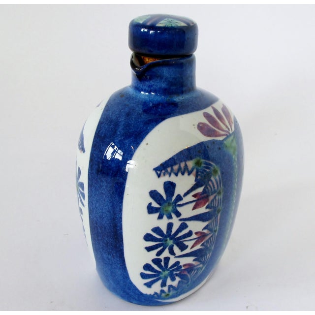 Mid-Century Modern 1950s Danish Faience Bottle For Sale - Image 3 of 10