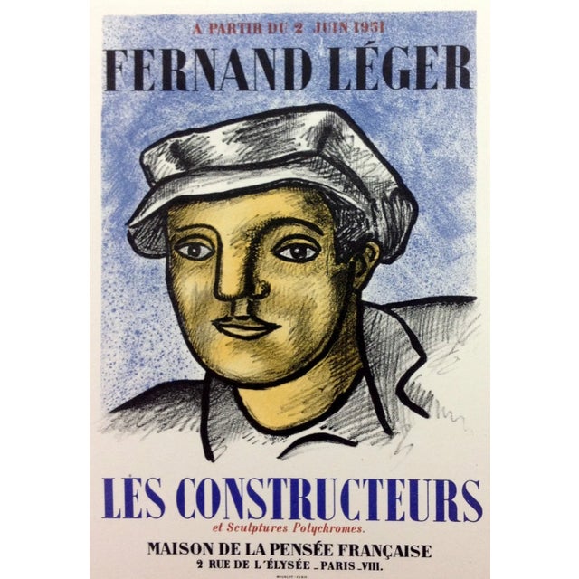 Abstract Fernand Leger Lithograph 32 Les Constructeurs For Sale - Image 3 of 3