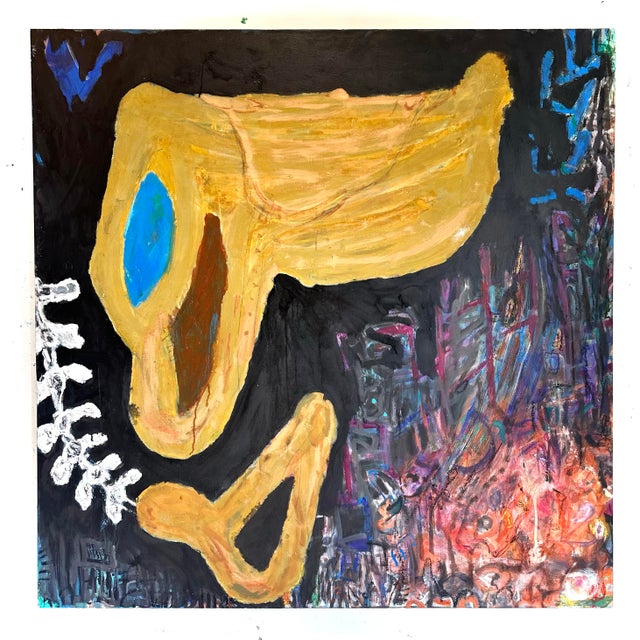 A large and drama filled Modern Abstract painting performed on canvas by Virginia artist Roderick Coles. The work titled...