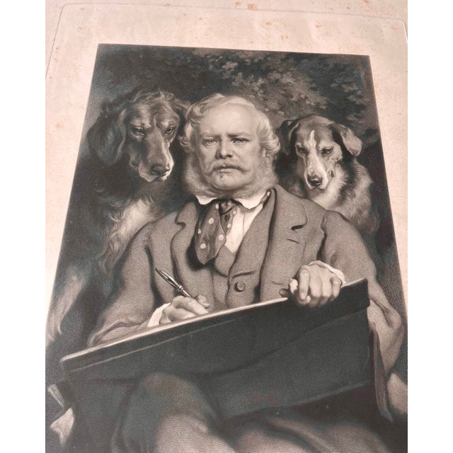 Engraving Sir Edwin Landseer "Landseer and His Connoisseurs". The Sight measures approx 29.75” x 21”.