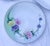 Butterflies and Pink, Yellow, and Blue Garden Flowers Decorative Wall Plate Curation- Set of 7 For Sale In Palm Springs - Image 6 of 14