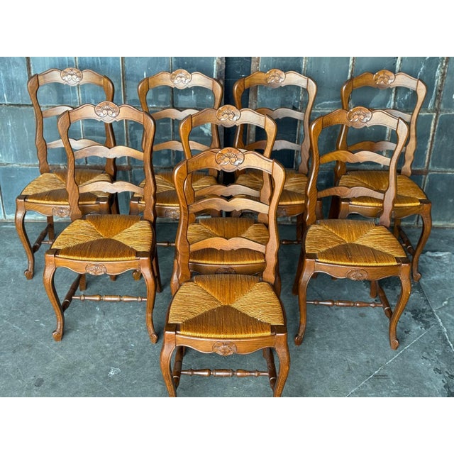 French Country Chairs, 1930s, Set of 8 For Sale - Image 12 of 18