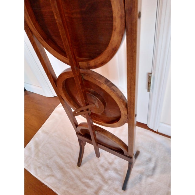 Wood Vintage 1920's Wooden Folding 3 Tier Pie and Cake Stand For Sale - Image 7 of 7