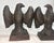 Bronze Pair of Vintage Solid Bronze Realistic Open Winged American Bald Eagle Bookends For Sale - Image 8 of 12