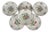 Bowl-Shaped Réverbère Model Plates with Tulip and Rose Pattern by KG Lunéville, 1980s, Set of 6 For Sale