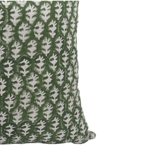 Fabdivine Handcrafted Cushion Cover 12x20 Inch Floral Design Thick Linen-Wajeer For Sale - Image 6 of 7