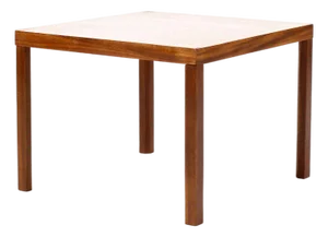 1960s Danish Modern Mid Century Square Teak Square Side Table — Attributed to Hans Olsen — B