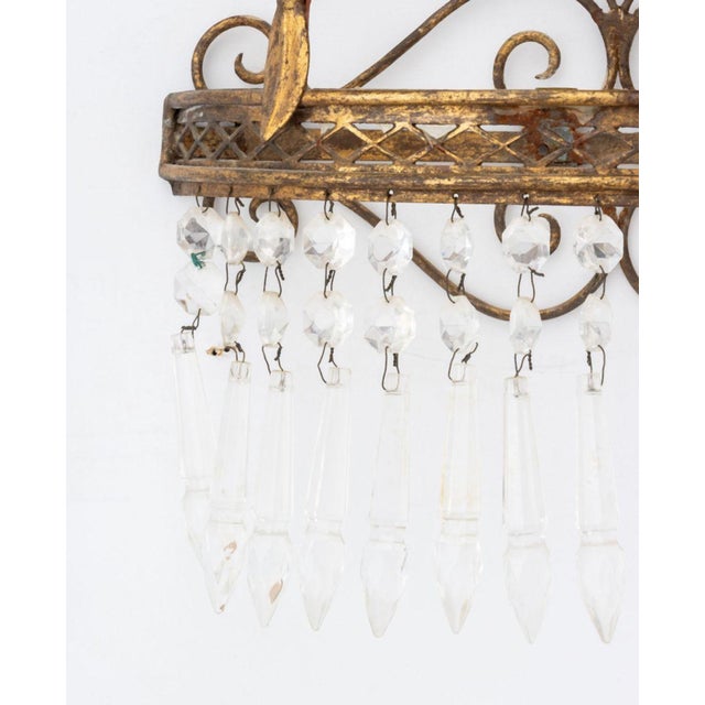 Mid 20th Century French Empire Style Gilt Wrought Iron Sconces, 2 For Sale In New York - Image 6 of 10