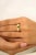 Artistic Style Chunky Emerald & Diamond 18k Gold Statement Ring Size 6 For Sale In New York - Image 6 of 12