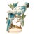Blue and White Royal Sealy Porcelain Parrot Figurine Old Florida Chinoserie Style For Sale