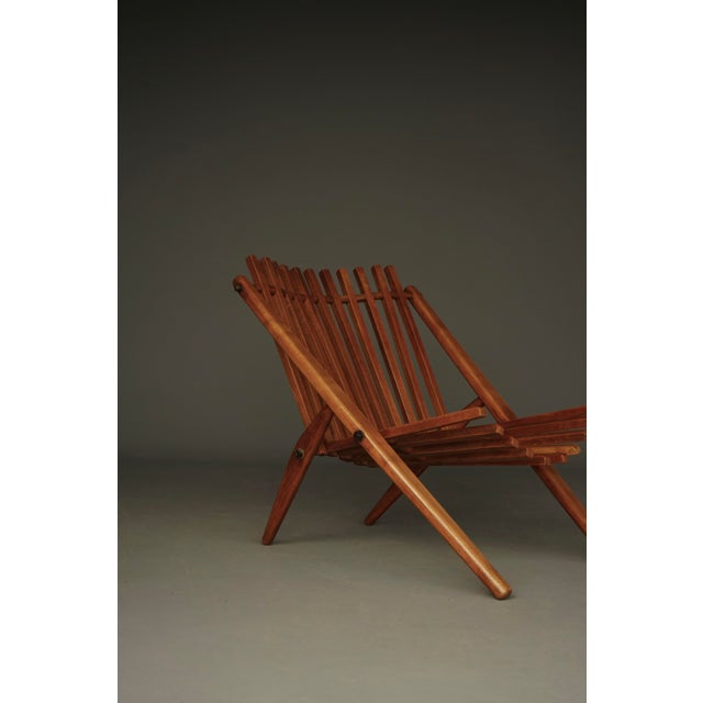 Vintage Dutch Slatted Lounge Chair in Beech, 1950s For Sale - Image 13 of 15