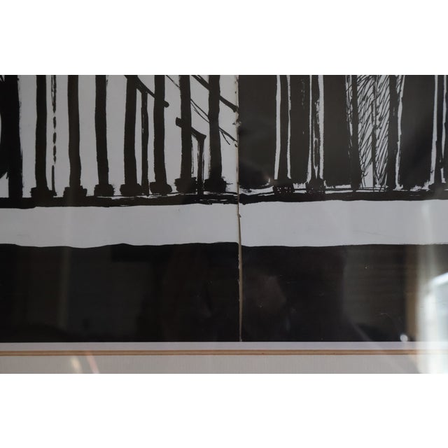 1965 Jordi Curós Original Black-and-White Balcony Scene, Signed & Framed For Sale - Image 12 of 18