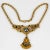1950s Henry Perichon Bronze Necklace With Black Jet and Topaz Glass Cabochons For Sale - Image 5 of 11