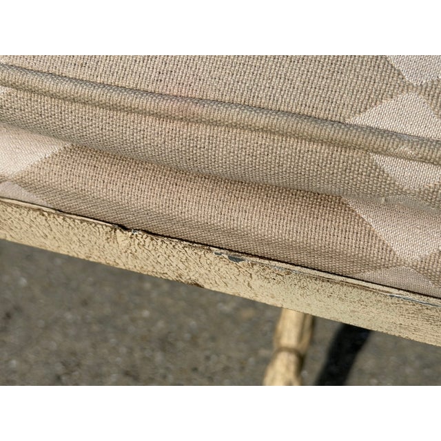 Vintage Drexel Heritage X-Form Faux Bamboo Bench For Sale - Image 14 of 16