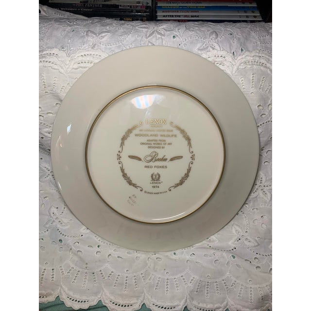 Vintage Lenox Boehm Red Foxes Woodland Wildlife Collector Plate Chairish