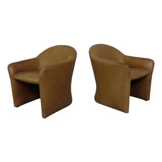 Mid-Century German Leather Cocktail Chairs from Walter Knoll, 1960s, Set of 2 For Sale