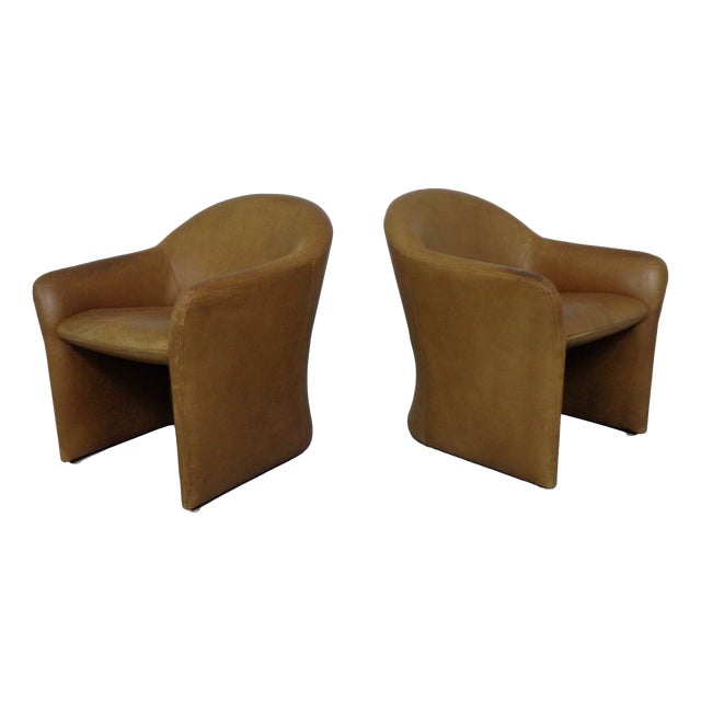 Mid-Century German Leather Cocktail Chairs from Walter Knoll, 1960s, Set of 2 For Sale