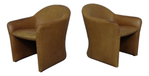 Mid-Century German Leather Cocktail Chairs from Walter Knoll, 1960s, Set of 2