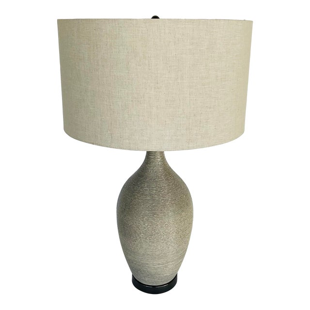 Modern Mushroom Glazed Textured Ceramic Table Lamp For Sale