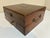 American Antique Wood Storage Box With Drawer - Dovetail Joints - Brass Hardware C. 1900 For Sale - Image 3 of 11
