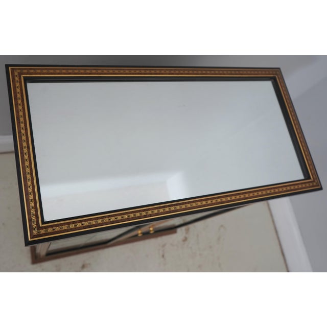 Brown Italian 2 Door Etched Glass Decorated Curio Display Cabinet For Sale - Image 8 of 15