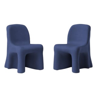 Blue Dalila Armless Outdoor Chairs by Gaetano Pesce for Cassina, Set of 2 For Sale