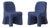 Blue Dalila Armless Outdoor Chairs by Gaetano Pesce for Cassina, Set of 2 For Sale