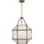 Transitional Suzanne Kasler for Visual Comfort Signature Morris Small Lantern in Gilded Iron with Frosted Glass For Sale - Image 3 of 3