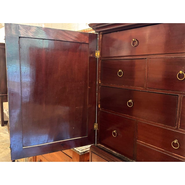 19th Century Mahogany Cabinet With Dresser Base For Sale - Image 6 of 16